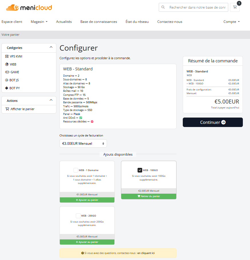 WEB COMMANDE